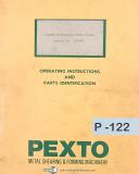 Pexto-Pexto 14-U, 10-U, 12-U Series Shear Operation Manual Parts List-10-U-4-10-U-6-10U4-10U6-12-U-4-12U4-14-U-6-14U10-14U6-02